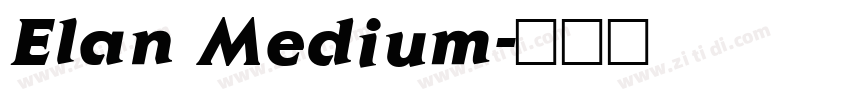 Elan Medium字体转换